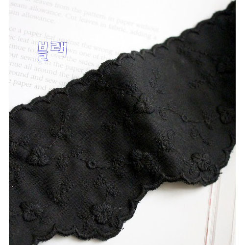 면레이스-풍선꽃 블랙 7cm