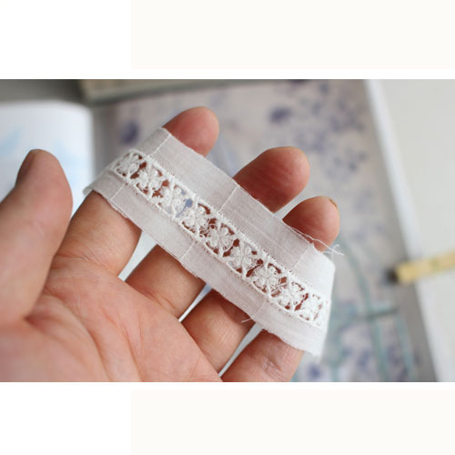 면레이스-심플꽃길 백아이보리(1361024) 2.7cm