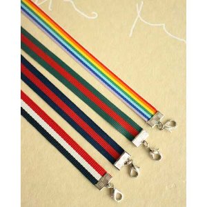 (고리포함)마스크레이스목걸이만들기DIY세트-컬러라인스트라이프4color (1484912) 1cm
