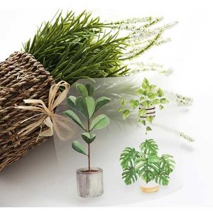 [3D전사지]고무나무 식물(93013)