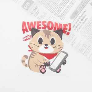 3D열전사지-핸드폰베이지 고양이-214번(97214)