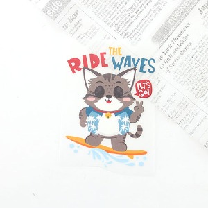 3D열전사지-Ride Waves 고양이-210번(97210)