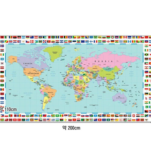 DTP20수면평직컷트지-국기세계지도(167457)