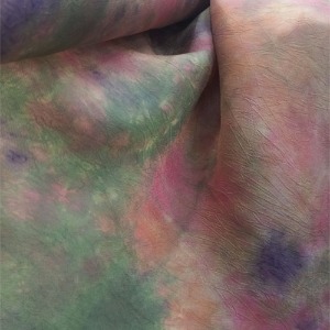 [대폭](감물천연염색)인견실크-좁쌀도비워터컬러 핑그린크21d040